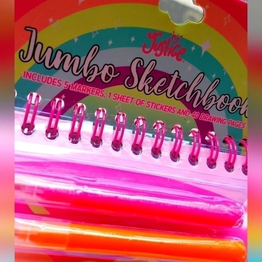Justice Jumbo Unicorn Sketchbook
